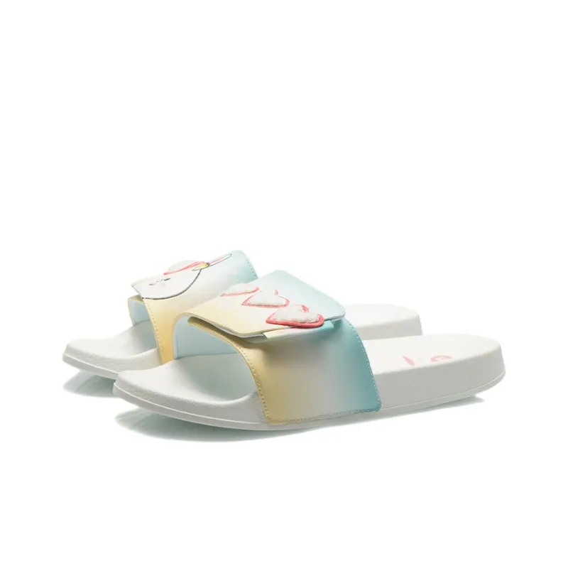 LiNing LINE FRIENDS EVA Slide Slippers Unisex White Blue-2