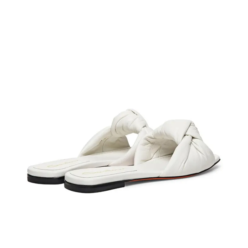 Santoni Square toe Leather Sandals-3