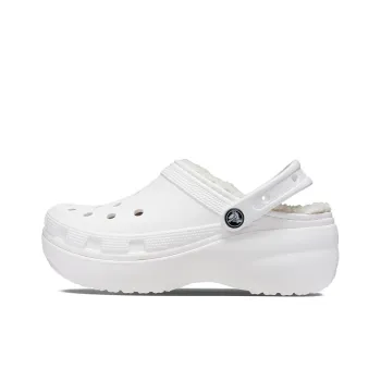 Crocs Classic Platform Lined Clogs 'White' Women's