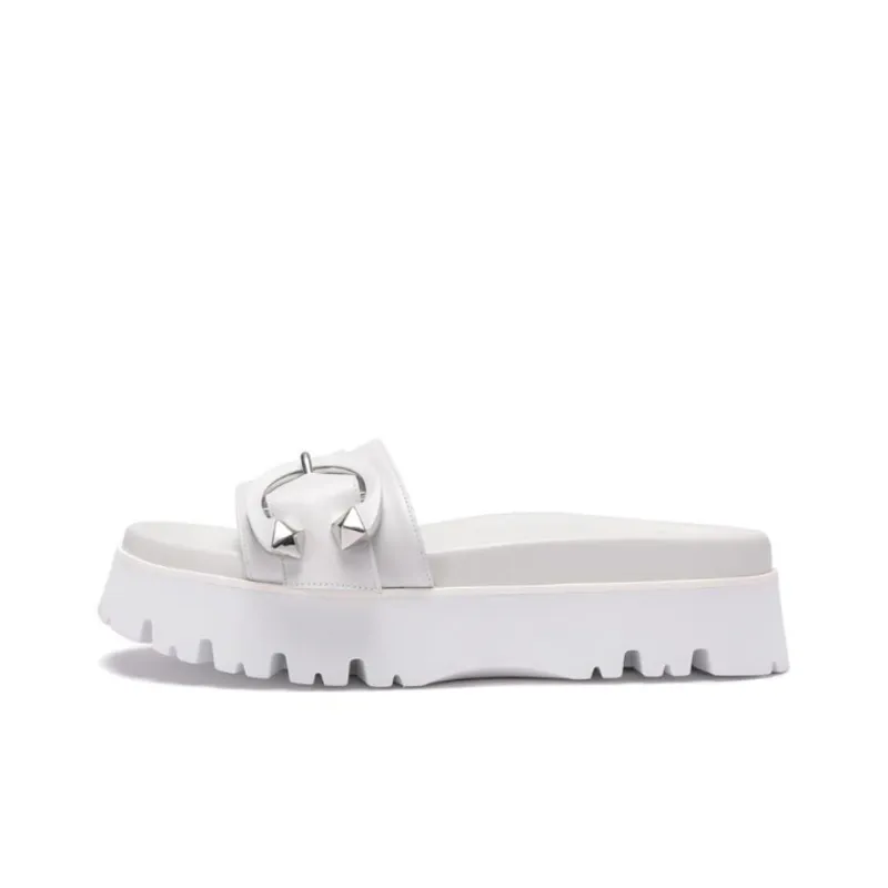 Jimmy Choo Slide Slippers 5.5cm Women's White-0