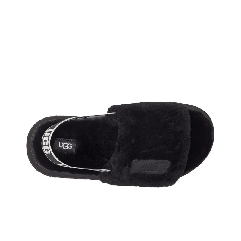 UGG Disco Slide Thick Sole Black Slippers Women's-3