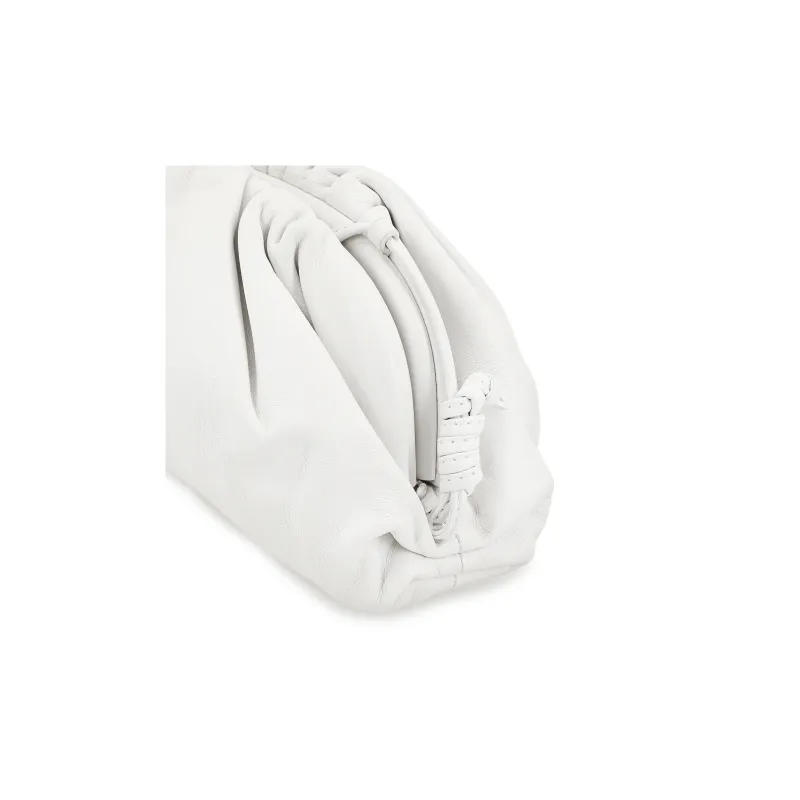 Bottega Veneta POUCH Cloud Bag Cow Leather Handheld Crossbody Bag, Shoulder Bag Women's Cream White-4