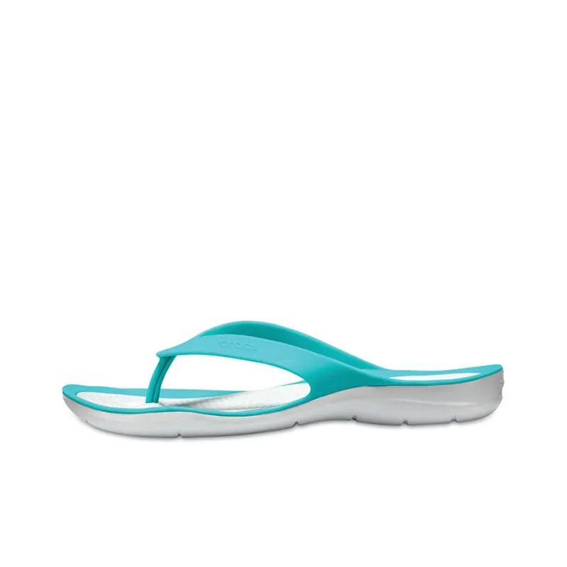 Crocs Abrasion Resistant Flip Flops Women's Light Blue-0