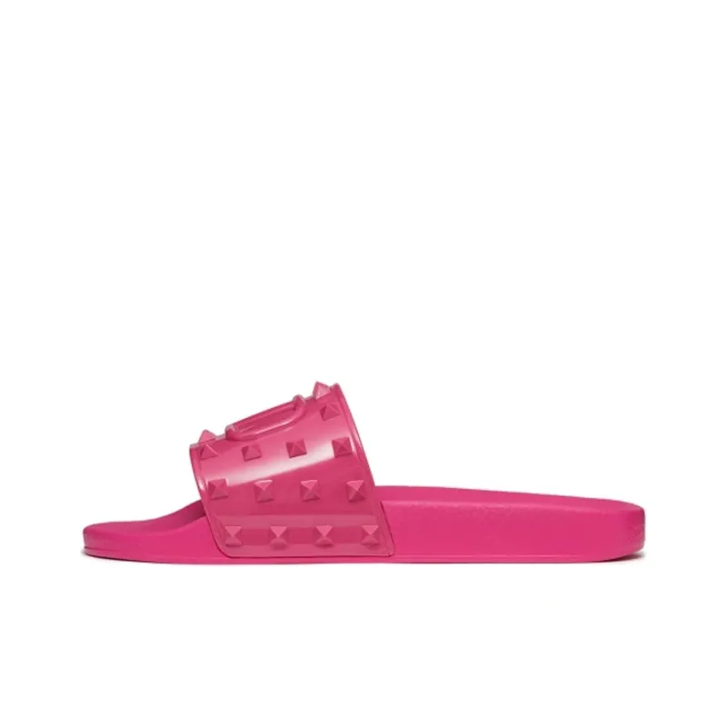 Valentino VLogo Signature Slide Slippers Men's Pink-0