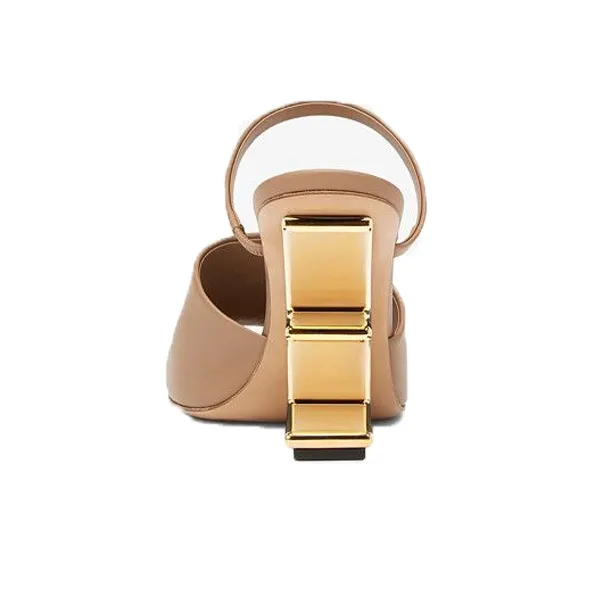 FENDI Fendi First Slide Slippers Women's Beige-4