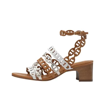 HERMES Enchainee Strap Sandals Women's Brown