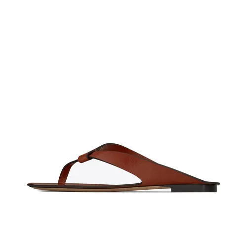 SAINT LAURENT Tower Leather Sandals