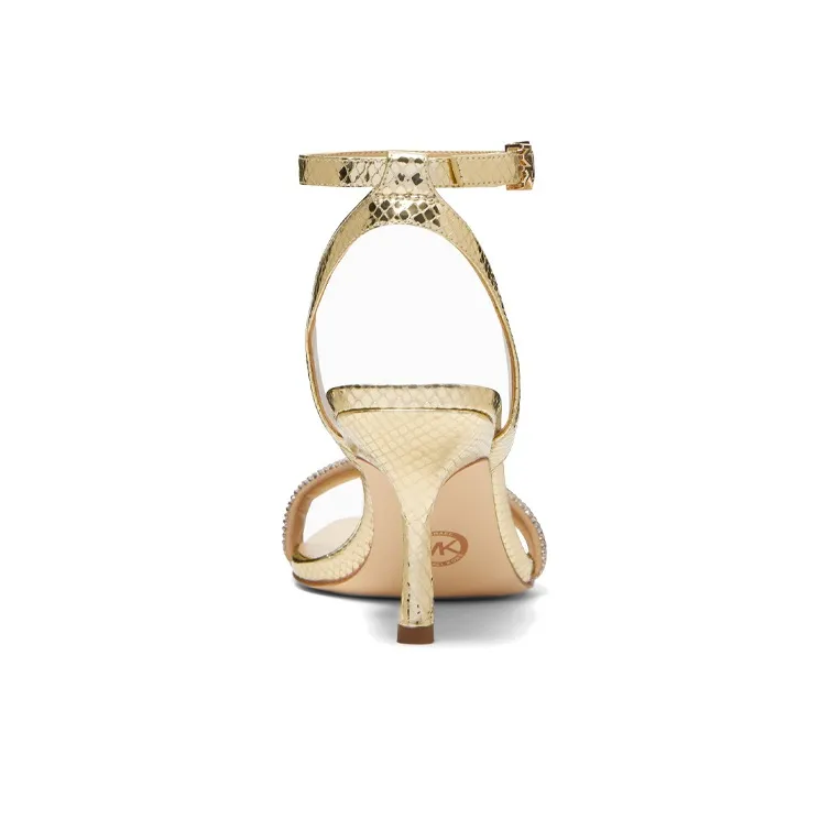 MICHAEL KORS Carrie Crystal-embellished Embossed Sandals Women's-3