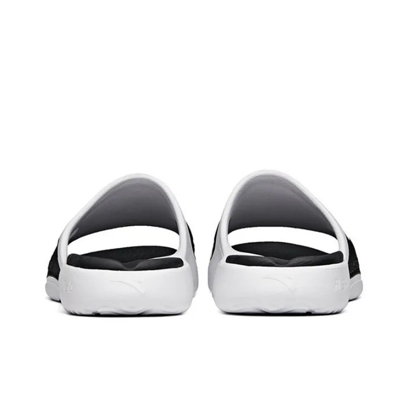 Anta Rubber Sole Slide Slippers Men's Black White-3