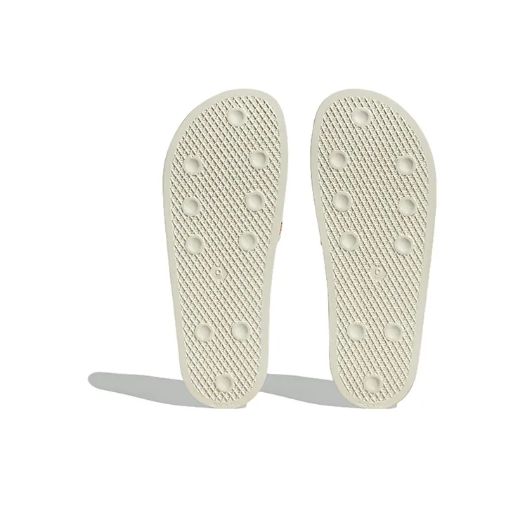 Adidas Originals Adilette Slides 'Off White Bright Orange'-5