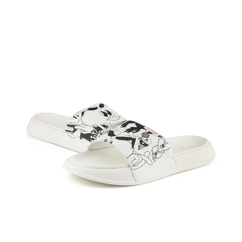 Kappa LALA COMPANY Rubber Sole Slide Slippers Unisex White-4