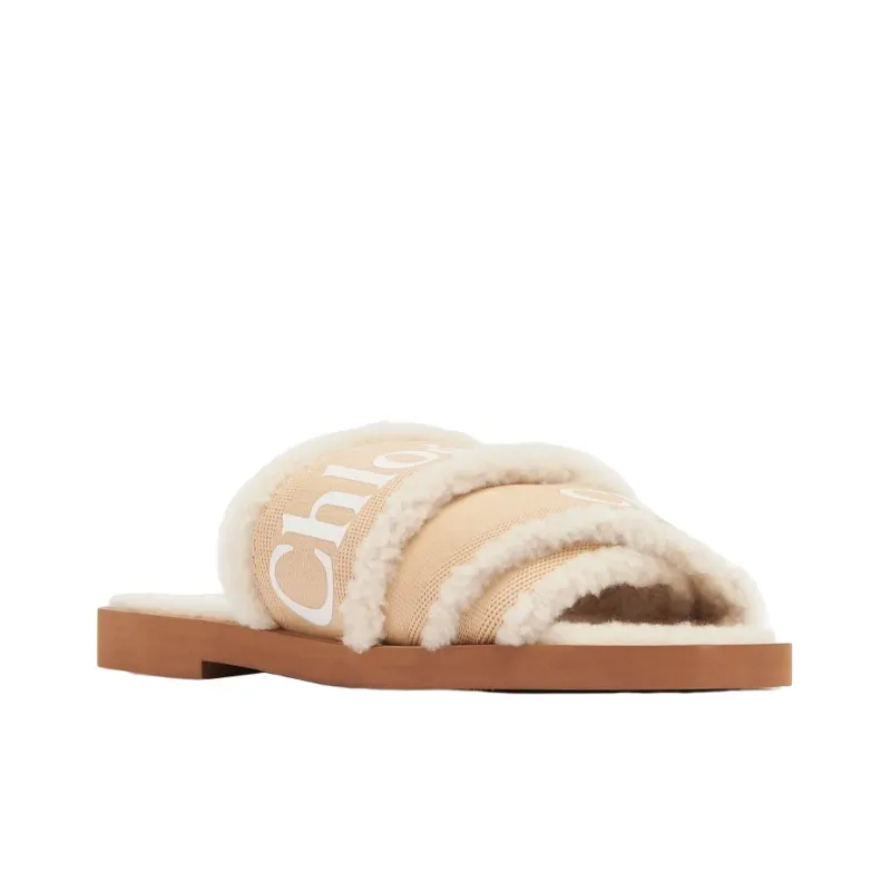 Chloe Slide Slippers Women's Beige-2