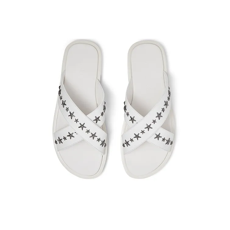 Jimmy Choo Slide Slippers Men's White-3