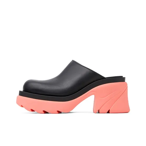 Bottega Veneta Flash Mule Black Pink Women's