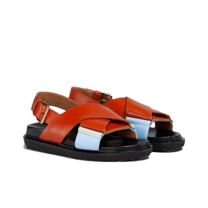 MARNI Fussbett Criss-cross Strap Sandals-2