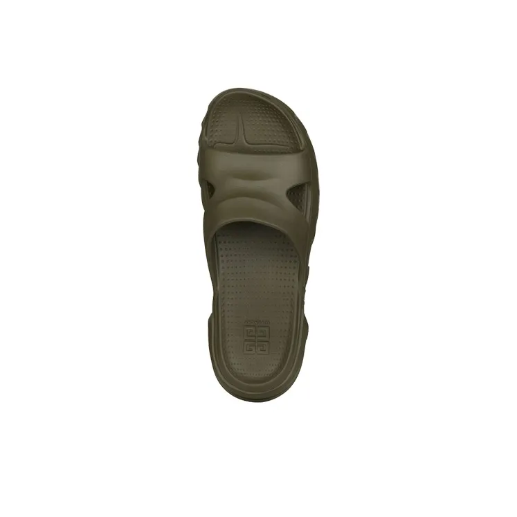 GIVENCHY Marshmallow Slip-Resistant Slide Slippers Men's Olive Green-3