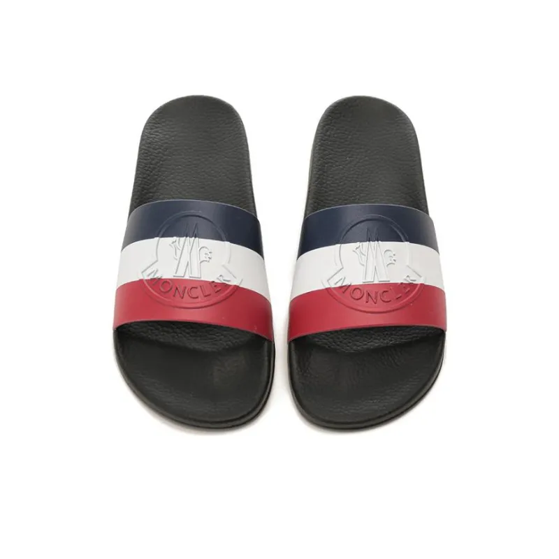 Moncler EVA Rubber Sole Slip Resistant Slide Slippers Men's Black-3