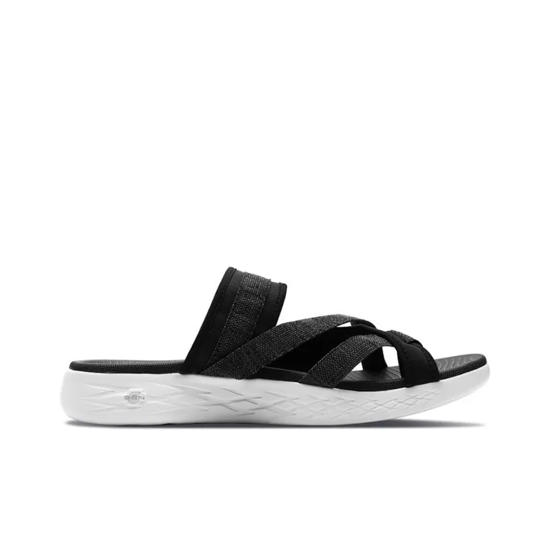 Skechers On The Go Slide Slippers Men Black/White-1