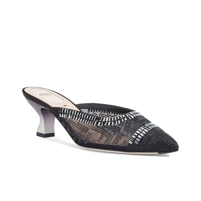 FENDI Colibri Stylish Sandals Women's Black-2