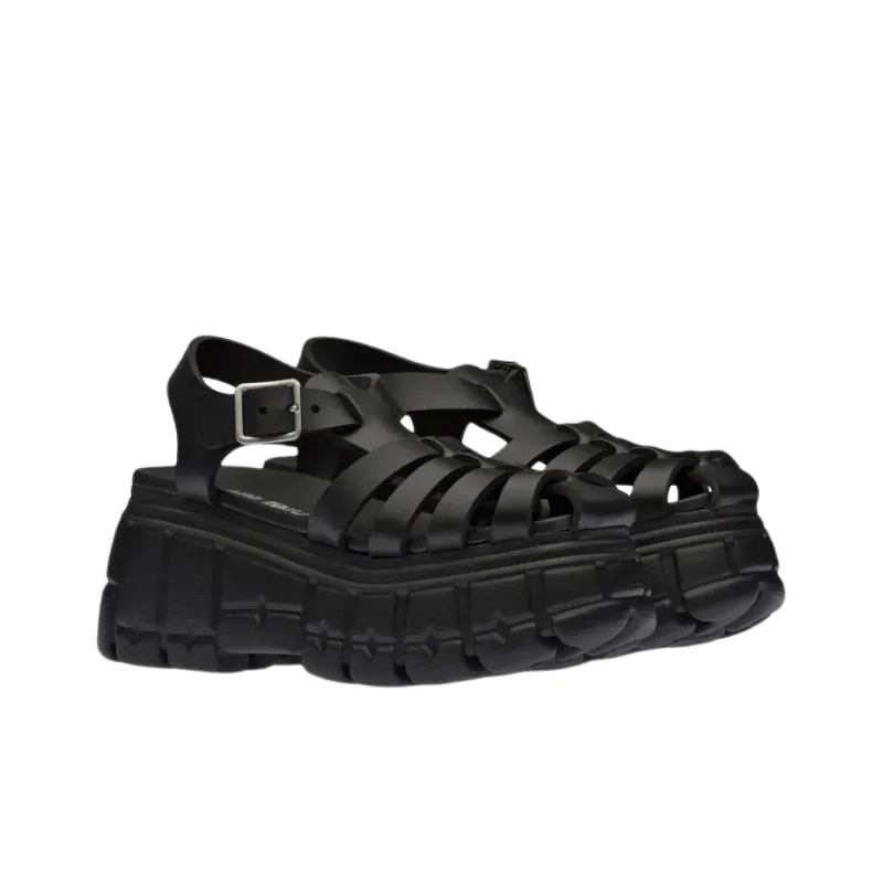 MIU MIU Flatform Caged Sandals-2