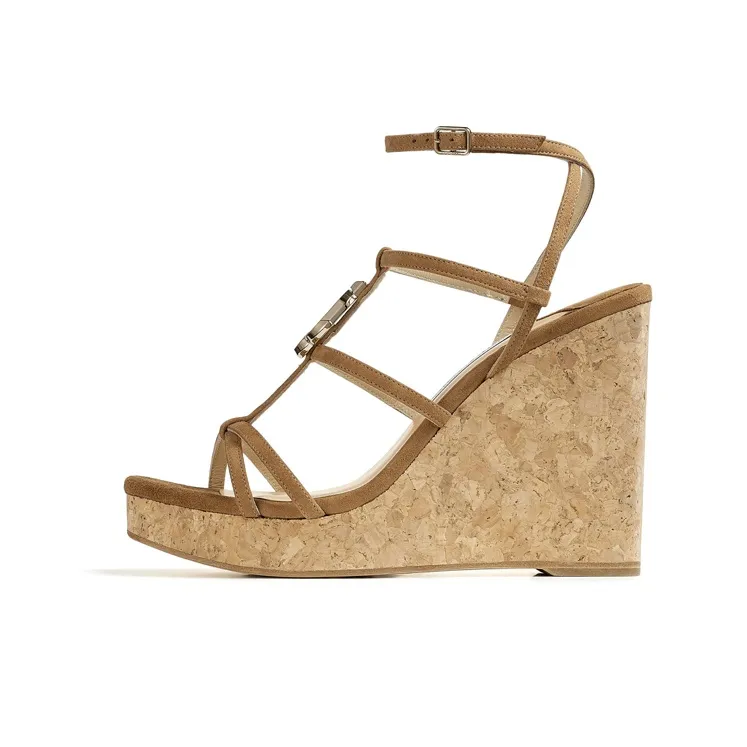 Jimmy Choo Cuoio Strap Sandals Women's Brown-0
