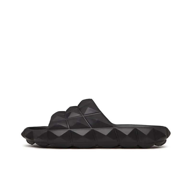 Valentino Roman Stud Turtle Slide 'Nero'-0