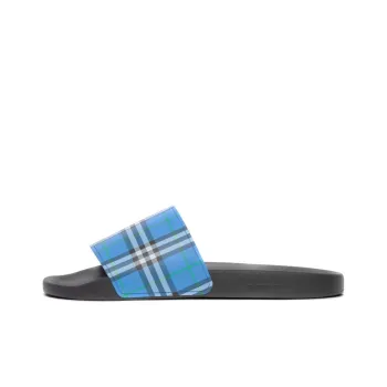 Burberry Embossed Logo Slides Dark Cerulean Blue