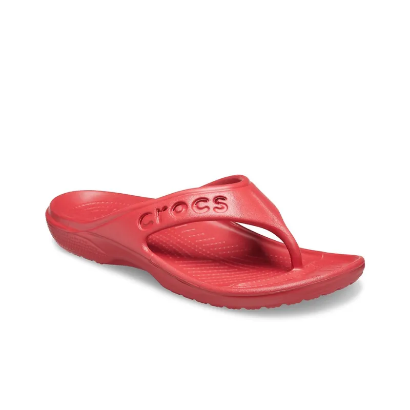 Crocs Baya Minimalistic Casual Flat Flip Flops Red-2