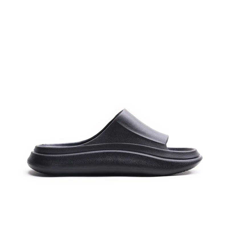 Jifffly Quiet Slide Slippers Unisex Shiny Black-1
