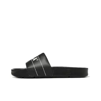FILA Drifter Lines Casual Sports Slippers Unisex Black White Korean Version 'Black White'