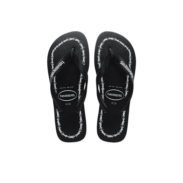 Havaianas Top Goodvibez FC Slide Slippers Unisex Black White-4