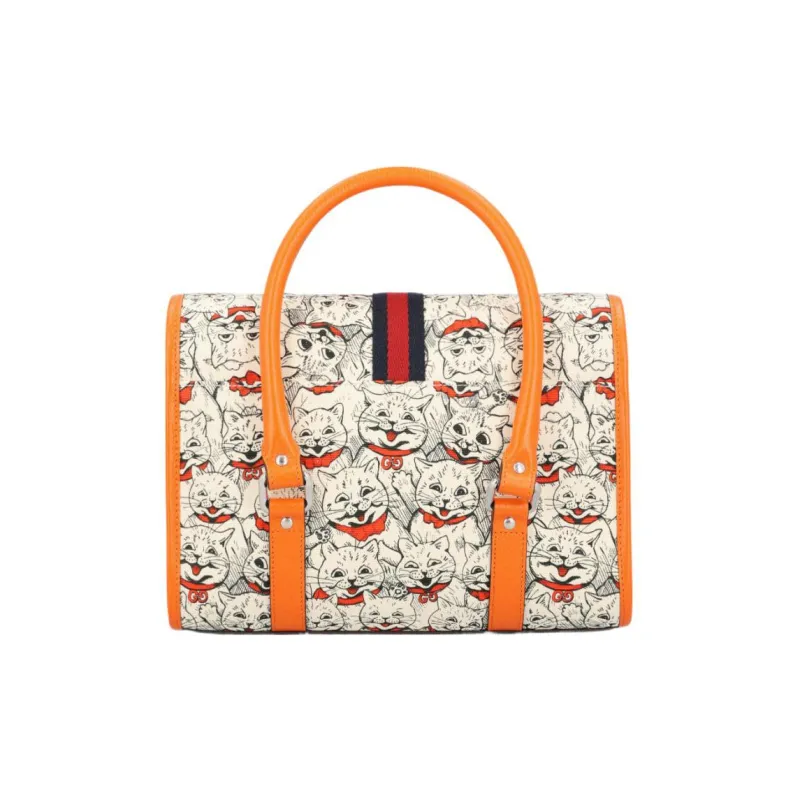 GUCCI Canvas With Leather Portable Kids' Bag Regular Kids' Multicolor-2