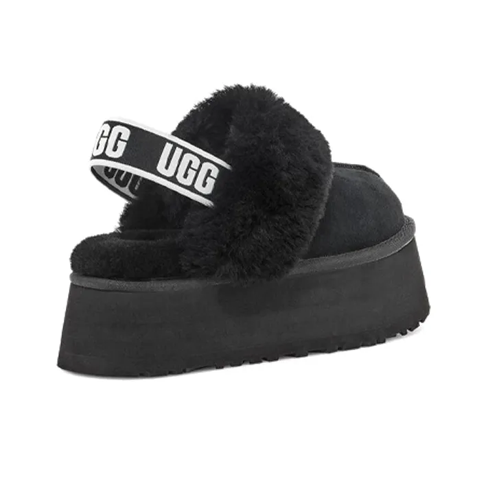 UGG Funkette Slipper Black Women's-4