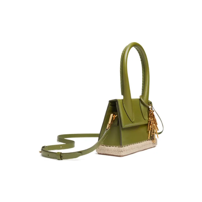 Jacquemus Le Chiquito Moyen Cow Leather Shoulder Bag Crossbody Bag Handbag Women's Green-1
