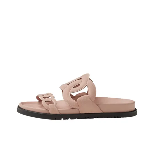 HERMES Slide Slippers Women's Pink