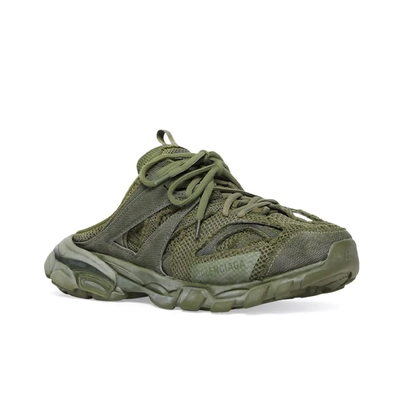 Balenciaga Track 1.0 Closed Toe Slippers Men's Dark Green-2