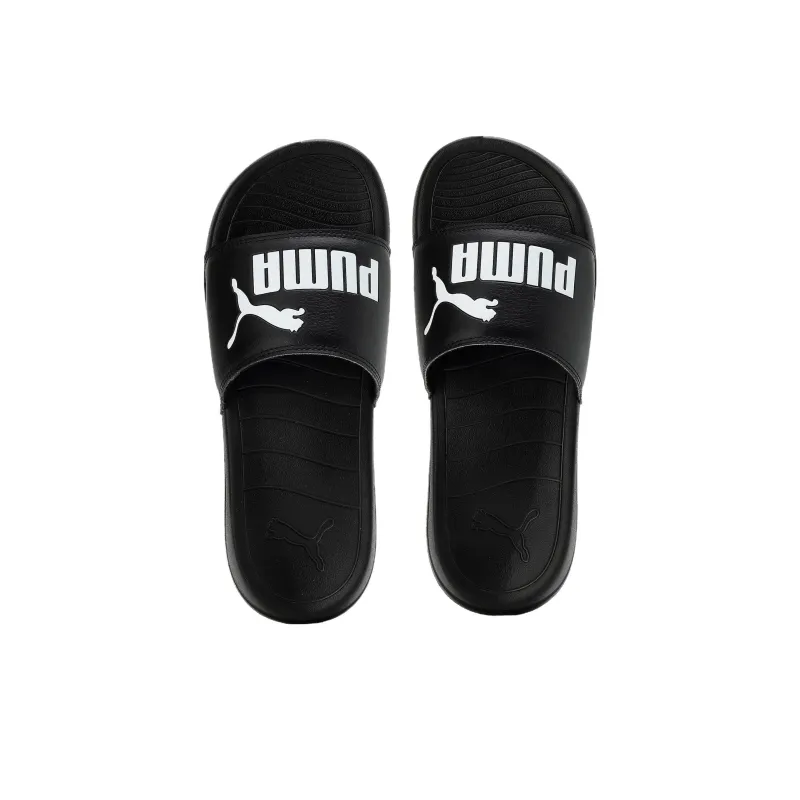 PUMA Popcat 20 Rubber Sole Slide Slippers Unisex Black White-3