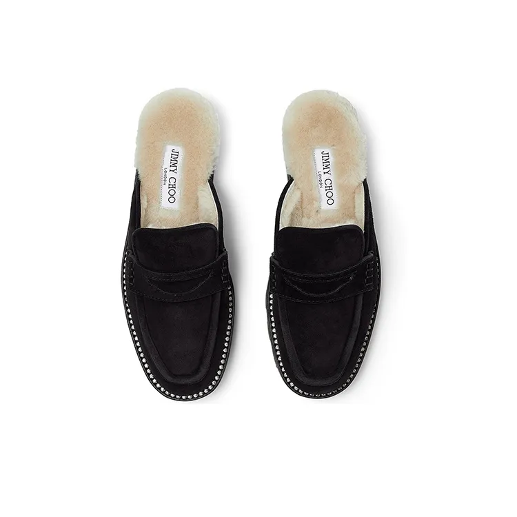 Jimmy Choo Ronnie Flat Stylish Sandals Women's Black-3