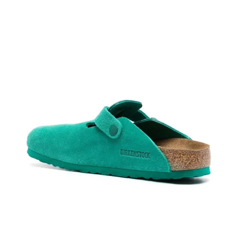 Birkenstock Boston Suede Leather Narrow Fit 'Digital Green' Women's-2