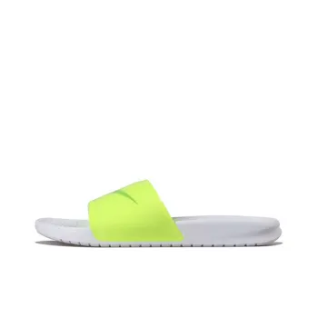 Nike Benassi Jdi Print Fluorescence Yellow Slippers Volt white