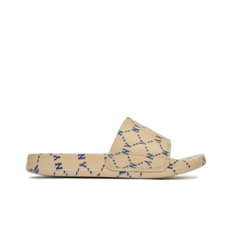 MLB Dia Monogram Rubber Sole Abrasion Resistant Slide Slippers Unisex Brown-1