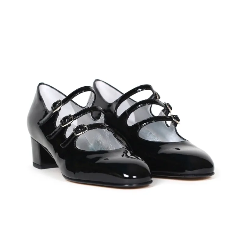 Carel Kina Collection Chunky Heel Mary Jane Shoes Women's Black-2