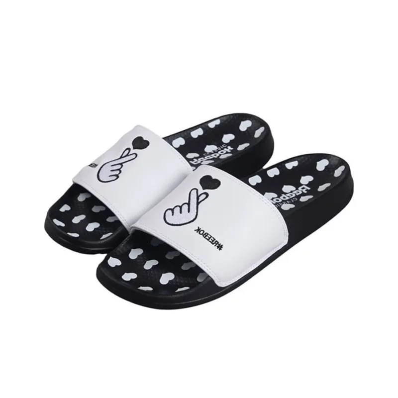 Reebok Classic Love Black White Slippers-2