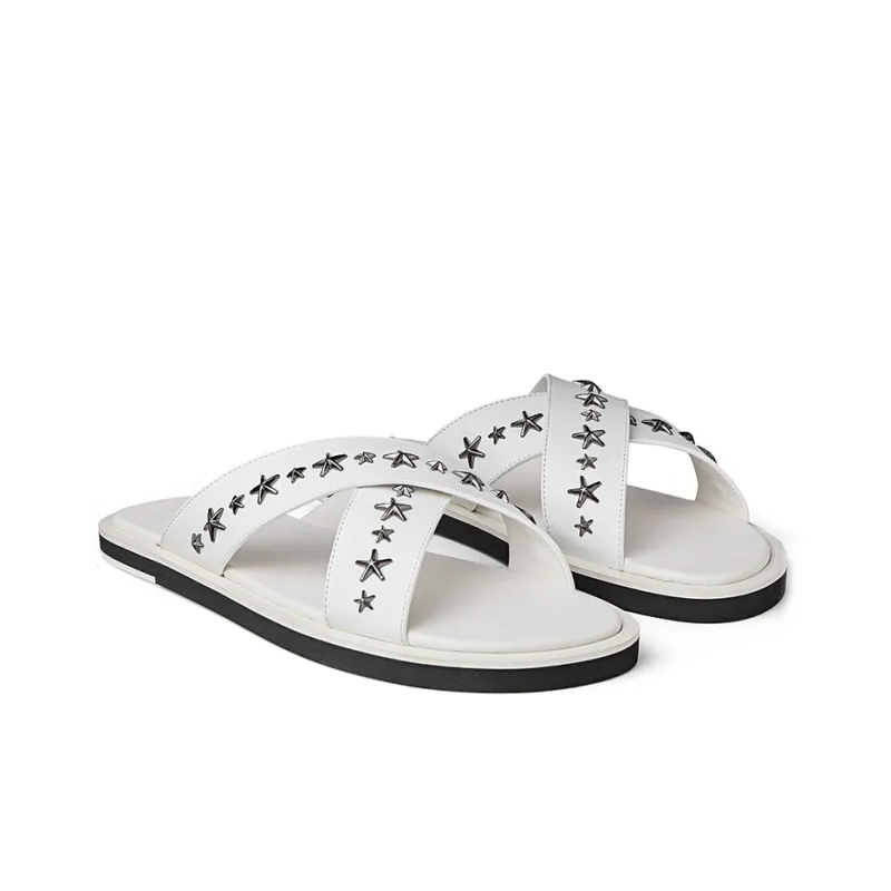 Jimmy Choo Slide Slippers Men's White-2