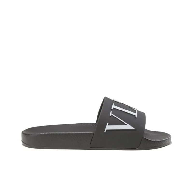 Valentino Vltn Embossed Open Toe Slides-1