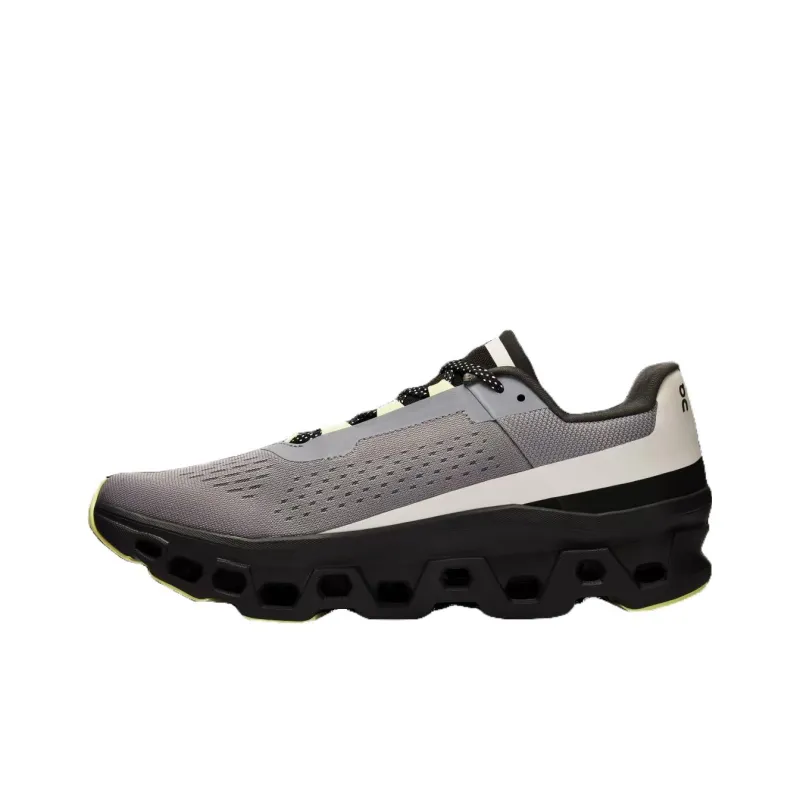 On Cloudmonster Cushioning Anti-Slip And Wear-Resistant Low-Top Carbon Plate Casual Running Shoes Men's Gray-0