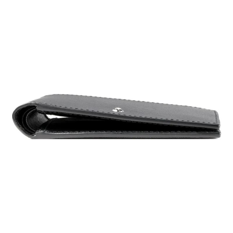 MONTBLANC Cow Leather Card Holder Wallet Men's Black-4