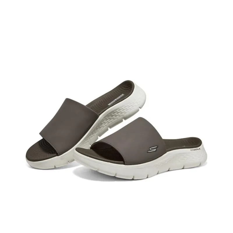 Skechers Go Walk Fle Slip Resistant Slide Slippers Men's Umber-2