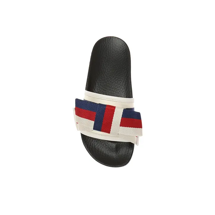 GUCCI Women's Satin Slide 'Web Bow' Women's-4
