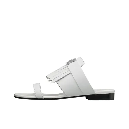 HERMES Slide Slippers Women's White